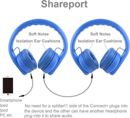 DKT Eduline Flexifoon blauw flexibele hufterproof koptelefoon hoofdtelefoon kinderen voor gebruik in de school klas — thumbnail 4