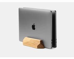 Oakywood Dual Laptop Dock - Massief Eiken - Echt Hout Verticale MacBook/Laptop/Tablet Standaard - Clean Desk Design