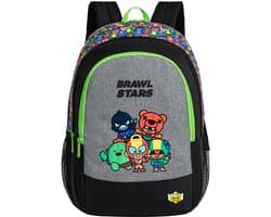 Brawl Stars - Rugzak - 44 cm - 3 vakken - Grote rugzak - Laptop vak - a4 map formaat -Battle