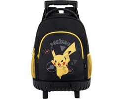 Pokémon - Rugzak - Rugzaktrolley - Trolley - Pikachu - 44 cm - 3 vakken - Laptop vak - Vaste wielen - Flash