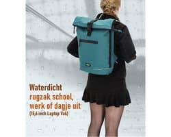 Beagles Originals Rugzak - 15,6 inch Laptop Vak - Rugtas School Werk - Weersbestending & Spat Waterdicht - Petrol