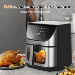 Digitale Airfryer XXL Hetelucht friteuse Sinaopus 8001-8.5L Grote Capaciteit voor 5 Personen-Snelle Opwarming-12 Voorgeprogrammeerde Functies-eenvoudig te reinigen-LED display — thumbnail 7