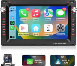 JUNSUN Android 15 Autoradio Geschikt voor VW Polo 9N Golf Jetta MK4 Passat T5 - Draadloos Carplay & Android Auto & Achteruitrijcamera - GPS-navigatiesysteem - Stuurwielbediening - Bluetooth - 7 Inch IPS TouchScreen - Wifi - RDS - Plug & Play — thumbnail 1