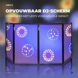 Vonyx DB2 vouwbaar DJ-Scherm 120 x 70 cm — thumbnail 5