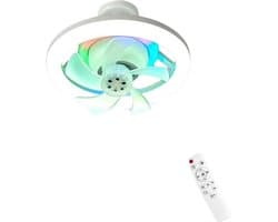 Bovista Plafondventilator - Met Verlichting - Plafond Ventilator - Met Lamp - Plafonniere Met Ventilator - Met Licht