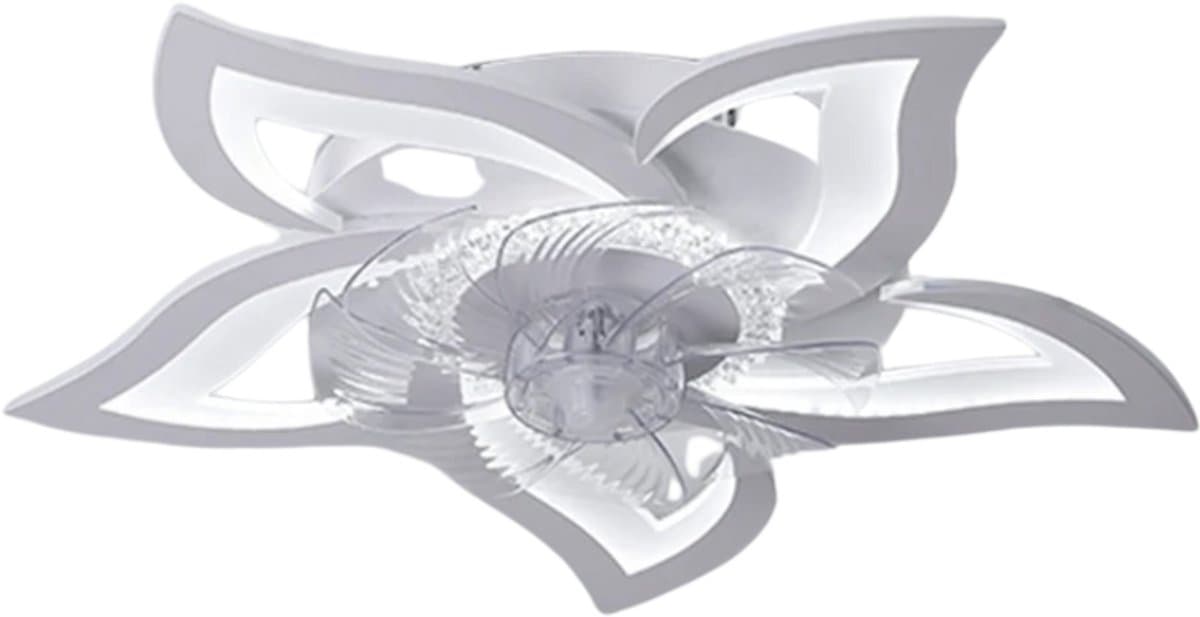 Bovista Plafondventilator - Met Verlichting - Plafond Ventilator - Met Lamp - Plafonniere Met Ventilator - Met Licht - Wit — afbeelding 1