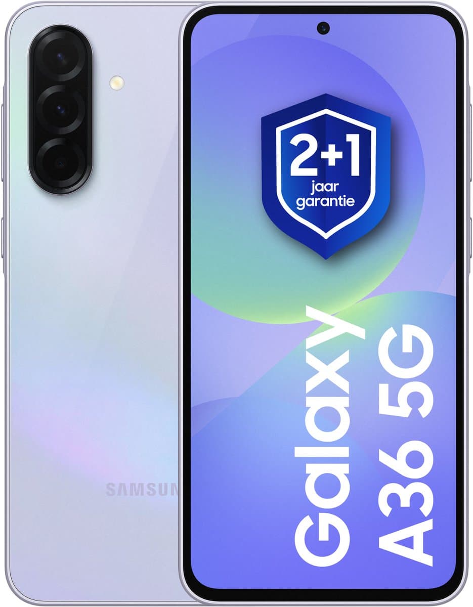 Samsung Galaxy A36 - 5G - 256GB - Awesome Lavender + 1 jaar extra garantie — afbeelding 1