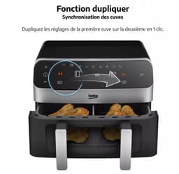 Beko FRL6488 dubbele Airfryer - Zwart - 9,5 l inhoud - 2400 W - Warmhoudfunctie - Timer — thumbnail 9