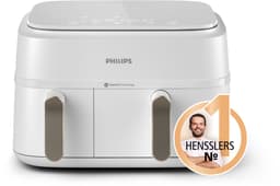 Philips 3000 series NA353/10 - Dual Basket Airfryer - 9L - 2750W - Zilver/Wit — thumbnail 6