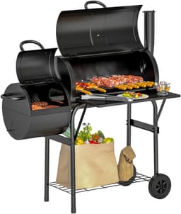 Outsunny Charcoal Grill Stahl 109L x 60B x 120H cm Schwarz — thumbnail 1