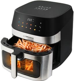 Esperanza Airfryer 8L – Heteluchtfriteuse zonder olie – 10 programma’s – Kijkvenster – Digitale bediening – Zwart — thumbnail 1