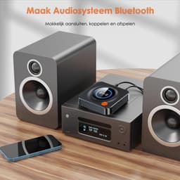 Vesfy Bluetooth 5.1 Ontvanger met NFC - AUX & RCA Audio Adapter - Voor Auto, Versterker & Speakers — thumbnail 3