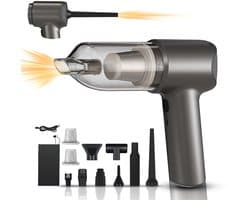 PeTraum M-02 Nieuwe Generatie Draadloos Handstofzuiger - 4-in-1 Kruimelzuiger - Zuigen, Blazen, Oppompen & Lucht Afzuigen - Mini Kruimelzuiger voor Auto, thuis, Bank, Kantoor, Dierenharen