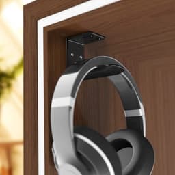 Headset Standaard - Koptelefoon Haak - Hoofdtelefoon Hanger - Headset Houder - Hangende koptelefoonhouder - Aluminium - Zwart — thumbnail 2