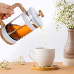 Cafetiere Glas WHITELINE 400 ml - French Press Koffiezetapparaat - Koffiemaker - Koffie - Koffiepot - Theepot — thumbnail 5