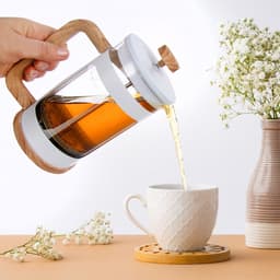 Cafetiere Glas WHITELINE 650 ml - French Press Koffiezetapparaat - Koffiemaker - Koffie - Koffiepot - Theepot — thumbnail 2