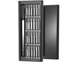 24-delige - Hoogwaardige Precisie schroevendraaier set - Professioneel kleine compacte schroevendraaier reparatieset - draagbare mini-gereedschapsset - Universeel - voor Smartphone / bril / horloge / laptop - met kruiskop platte kop - magnetische