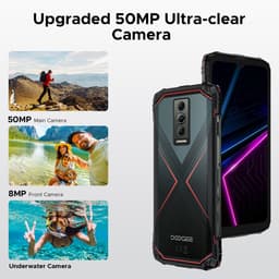 DOOGEE Blade 10 Pro Energy 4.5G - Robuuste Telefoon - Smartphone - 32 GB RAM+256 ROM（2TB/TF) - Android 15 - 6,56-inch HD+ 90Hz - 6150mAh/18W - IP68 - 10.7mm - Face ID - NFC - GPS - Zwart — thumbnail 5