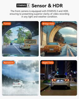 Vantrue N2X 2.7K Uber Dashcam Voor- en Binnenkant, 5G WiFi Dual Dashcam voor Auto met HDR IR Nachtzicht, STARVIS 2, GPS, 2,5K/60 FPS, LTE-ondersteuning, 24/7 Parkeerstand, Spraakbediening, Ondersteuning tot 512GB — thumbnail 2