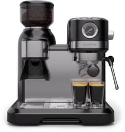 Klarstein Koffiemachine Bella Café portafiltermachine Met Maalwerk – 19 Bar, 1.550 W, 1,4-l-Watertank, Ingebouwd Kegelmaalwerk, Melkopschuimer, 2 Tasseninzetten, Thermo-blok, Zwart - Espressomachine,4L - voor Keuken - LED — thumbnail 1