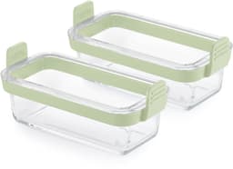 Lékué Airfryer Ovenschaal Rechthoek - Set 2-delig - Glas - Transparent — thumbnail 1