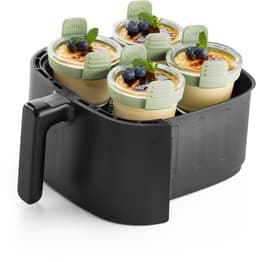 Lékué Airfryer Mini Ovenschaal ø 11 cm - Set 4-delig - Glas - Transparent — thumbnail 3