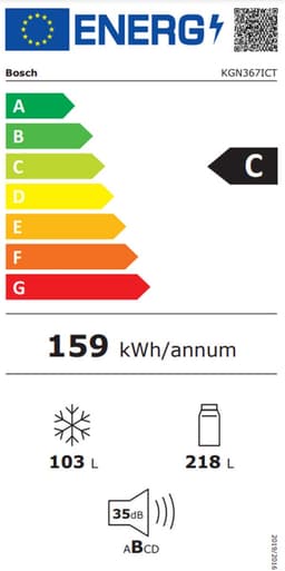Bosch KGN367ICT - Serie 4 - Koelkast - Koel-vriescombinatie - 186 cm - Energielabel E - Total No Frost - Nooit meer ontdooien - VitaFresh XXL 0°C: houd etenswaren langer vers met extra ruime vershoudlades - RVS — thumbnail 14