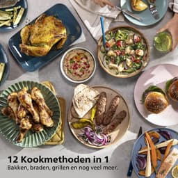 Philips 3000 Series Dual Airfryer - NA351/00 - Dubbele Mand - 9L - Tot 6 Personen - Zwart/Zilver — thumbnail 4