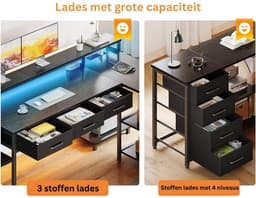 Hoekbureau Gaming - Bureau L Vormig - Computer Desk — thumbnail 4