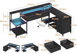 Hoekbureau Gaming - Bureau L Vormig - Computer Desk — thumbnail 5