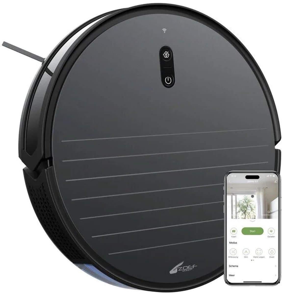 Zoef Robot robotstofzuiger Jannie 4.1 - Vacuum cleaner - Robotstofzuiger met laadstation - met App bediening - robotstofzuiger huisdieren - Slimme navigatie - robot stofzuiger — afbeelding 1