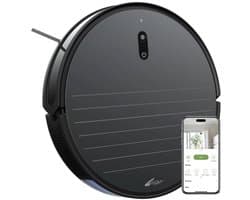 Zoef Robot robotstofzuiger Jannie 4.1 - Vacuum cleaner - Robotstofzuiger met laadstation - met App bediening - robotstofzuiger huisdieren - Slimme navigatie - robot stofzuiger