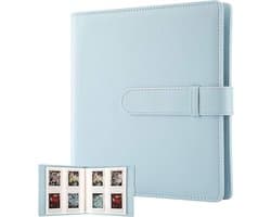 Crrynuo-fotoalbum met 256 vakjes - Geschikt voor Fujifilm Instax Mini printer, Snap PIC-300, Kodak zink fotopapier (54 x 86 mm) (blauw)