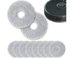 Set van 10 hoogwaardige mopkappen - mop - dweildoek - compatibel met de Dreame X30 / X40 / X50 / L10 / L10S Ultra / L20 Ultra en Xiaomi S10+, X10+, X20+ robots, ideaal voor het effectief reinigen van vloeren - hoogwaardige vervanging