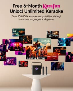 Ikarao Karaoke set voor Volwassenen - Shell S3 - 2 Draadloze Microfoons - 80W - Gratis Karaoke App 6 maanden - HD scherm - Zwart — thumbnail 4