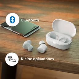 PHILIPS TAT1209WT True Wireless In Ear Bluetooth Headphones - Kleine oordopjes, Geweldige kwaliteit, Natuurlijk geluid met dynamische bass, Duidelijke gesprekken en Kleine oplaadhoes - Wit — thumbnail 3