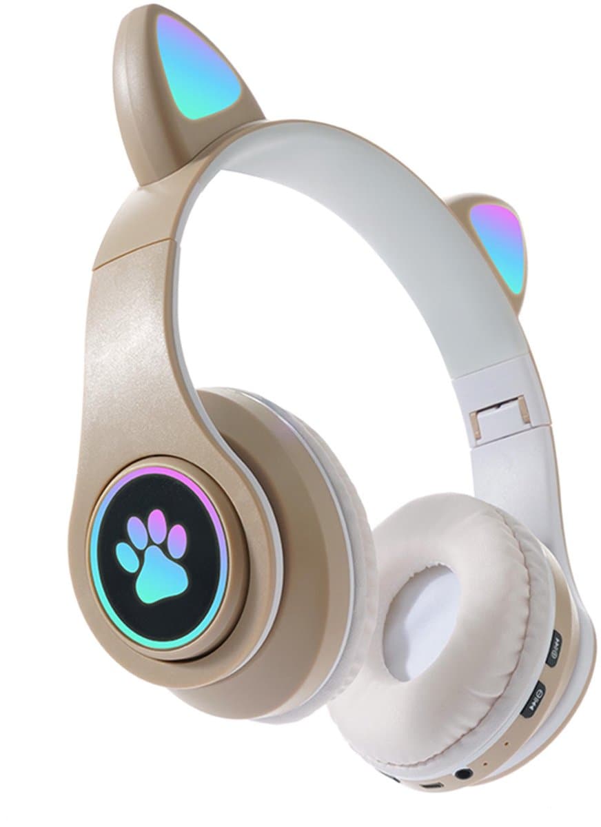 KINSI koptelefoon kinderen draadloos - Kinder Koptelefoon met Kattenoortjes - Multi-apparaat Compatibel — afbeelding 1