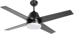 Nivard Plafondventilator - Met Verlichting - Plafond Ventilator - Met Lamp - Plafonniere Met Ventilator - Met Licht - Zwart - 130cm — thumbnail 1