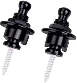 2 x Zwarte Straplocks voor Gitaar - Strap Locks - Zwart - Gitaarriem slot - Gitaarband strap lock - Gitaarriem Blok - Strappin bevestiging - Strap Block Button - 2 stuks — thumbnail 1