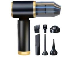 S&E Draadloze Auto & Huis Stofzuiger – 6000PA Krachtige Zuigkracht – Inclusief 7 Accessoires