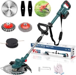 Accu Grasmaaier - 750W Elektrische Grastrimmer (Zonder Accu/Lader) - 4-in-1 Multifunctioneel - Borstelloze Motor - Verstelbaar - Geschikt voor 18V-21V Accu's (Makita Compatibel) — thumbnail 1
