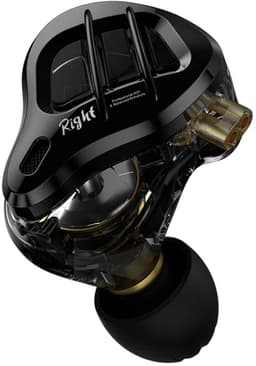 KZ ZAR - In-Ear Monitors - IEM - 1 Dynamische + 7 Balanced Drivers - Audiofiele Oordoppen - Verwisselbare Kabel - Universele Pasvorm - Zwart — thumbnail 3