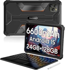 Blackview Active 5 - Tablet - Met Toetsenbord - 24GB RAM - 128GB ROM - Dual 4G SIM+WiFi - 8.68 inch - 6600mAh - Octa Core - Android 15 Bluetooth 5.2 - NFC - OTG - Zwart — thumbnail 1