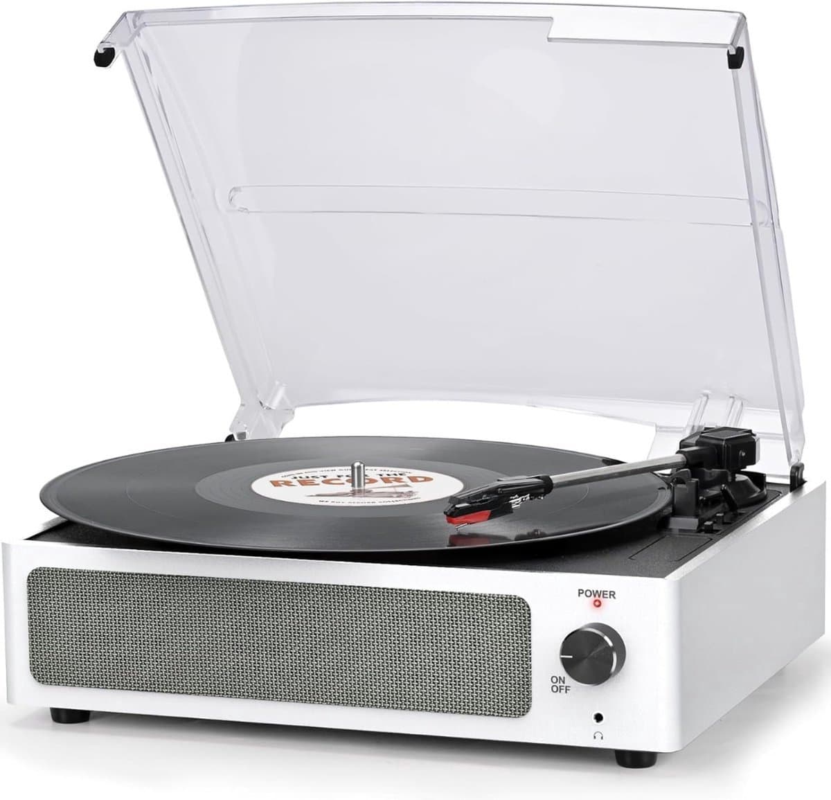 Thuys – Platenspeler Met Speakers – Ingebouwde – Retro – 37 x 34 x 15cm – Retro Wit — afbeelding 1
