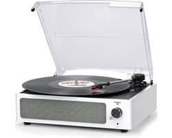 Thuys – Platenspeler Met Speakers – Ingebouwde – Retro – 37 x 34 x 15cm – Retro Wit