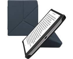 kwmobile e-reader hoesje geschikt voor Pocketbook Era / Era Color hoes - Ereader flip case met standaard - E reader cover van kunstleer - In donkerblauw