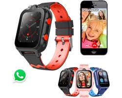 GPSHorlogeKids© - GPS horloge kind - smartwatch kinderen - WhatsApp - 4G videobellen - spatwaterdicht - SOS alarm - Dual Camera - gezichtsherkenning - incl. SIM - DUO Zwart