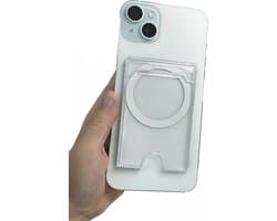 Magnetische Pasjeshouder geschikt voor iPhone MagSafe & Universeel geschikt voor Samsung / OnePlus / Google / Nothing / Xiaomi / Oppo / Motorola – Portemonnee Kaarthouder Transparant - Minimalistisch, Magnetisch & Altijd Binnen Handbereik