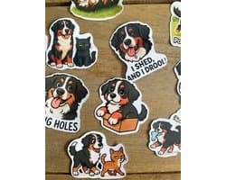 Berner Sennen Stickers – Set van 25 stuks – Waterproof & Krasvast – Laptop, Drinkfles, Notitieboek – Big Berner Vibes