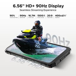 DOOGEE Blade10 Energy-Onbreekbare Mobiele Telefoon-Smartphone-Android 15 -24GB RAM+ 128GB ROM/(2TB TF)- 6.56" + 90Hz-6150mAh-Bouwplaats Telefoon 16MP + 8MP-Rood — thumbnail 4
